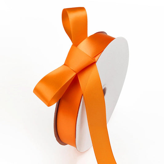 1 Inch Russet Orange Satin Ribbon 100 Yards Bulk Polyester Fabric Ribbons for Gift Wrapping, Crafts, Floral Arrangements, Wedding, Party, Holiday Decor