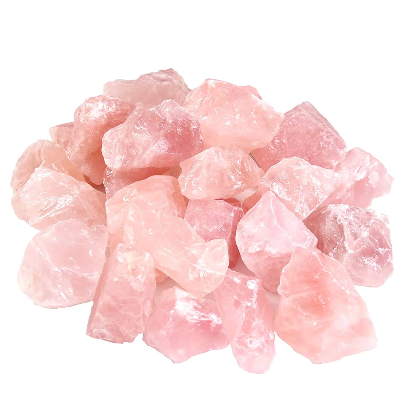 Nvzi Rose Quartz Crystals, Raw Crystals Bulk, Gem Stones Rocks Crystals, Tumbled Stones and Crystals Bulk, Rock Collection, Chakra Stones, Healing Crystals, Raw Minerals Rocks Crystals(1LB)