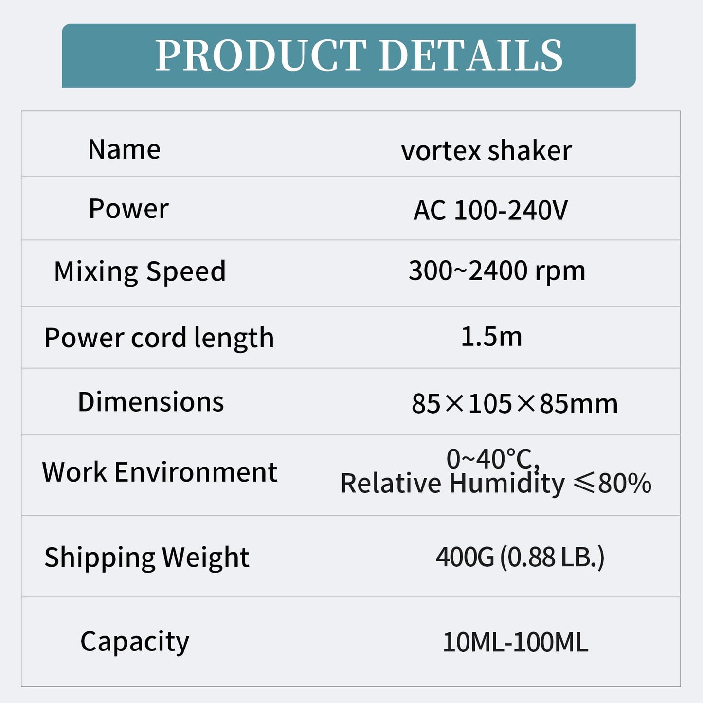 LABHOUSE 2400RPM Vortex Mixer Model Paint Shaker & 100PCS Balls Stainless Steel Cap.100ML for Hobby Acrylic Paints,Nail Polish,Pigment,Eyelash Glue Adhesives