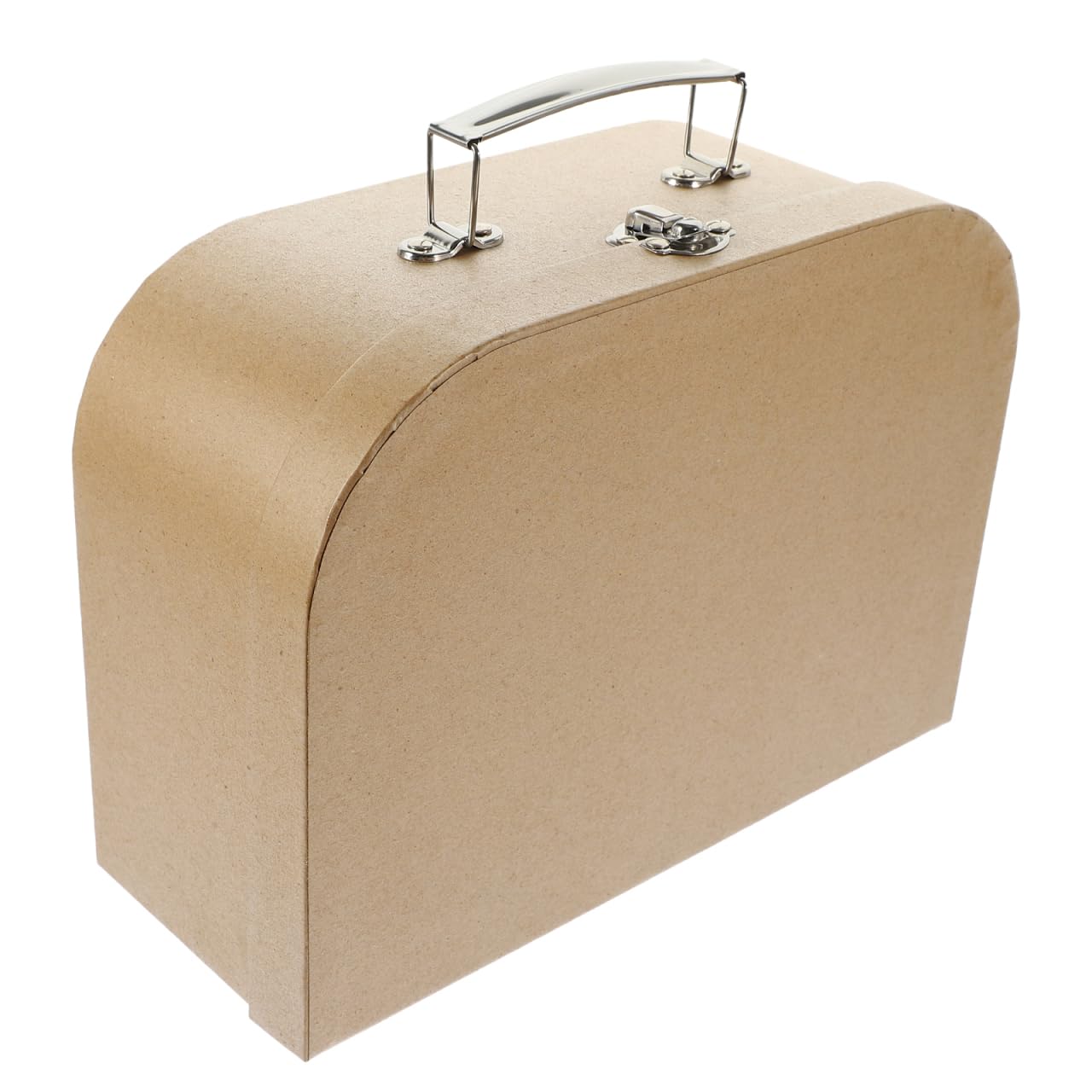 Amosfun Kraft Paper Suitcase 10.03X7.48X3.93 Inch Portable Gift Packaging Box with Handle Multi-Functional Jewelry Storage Organizer for Wedding and Home Decor