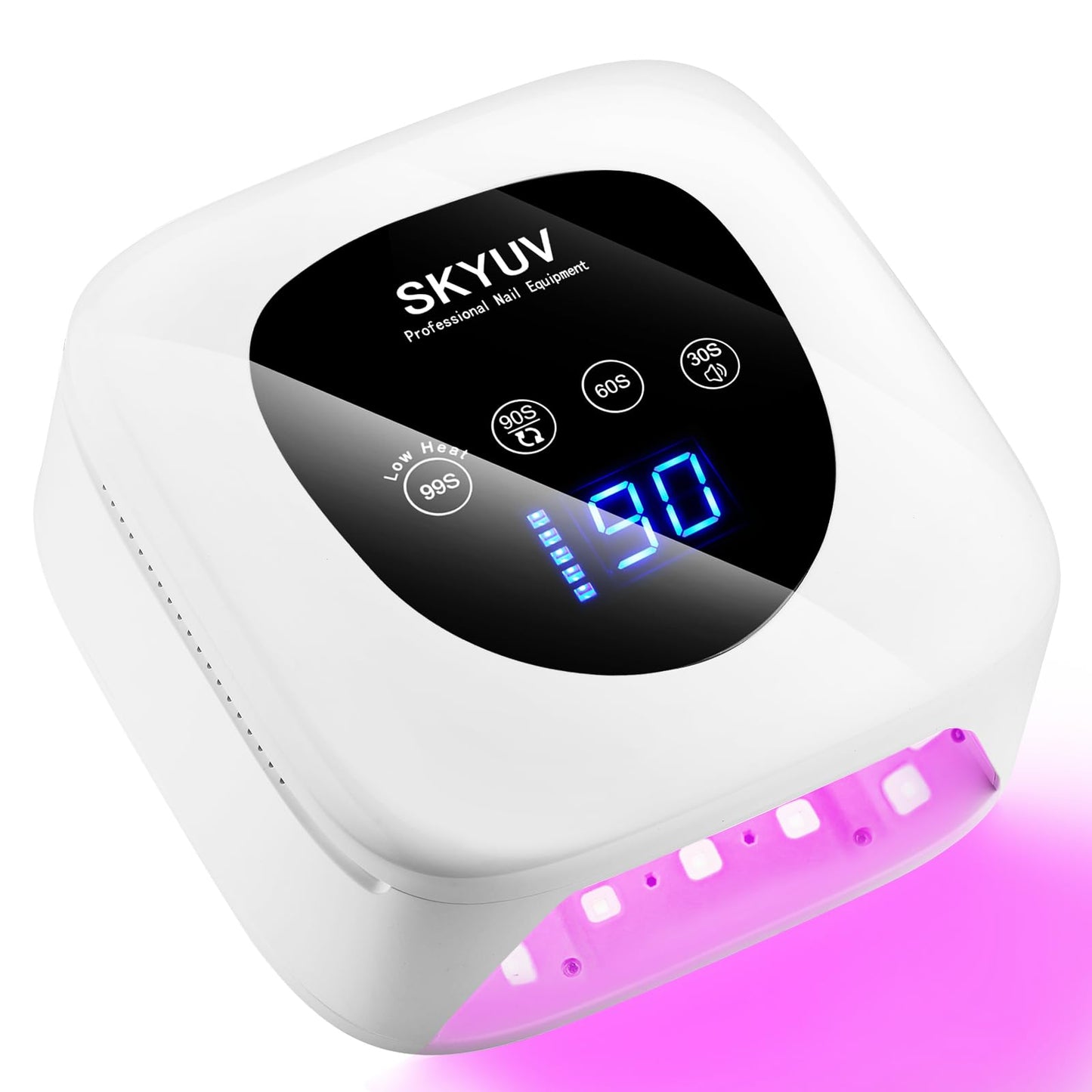 Rechargeable UV LED Nail Lamp, SKYUV Cordless Nail Dryer for Gel Polish, UV Nail Lamp with 4 Timers Setting and LED Touch Screen, Professional Curing Lamp Light with 30 Beads for Salon and Home ﻿