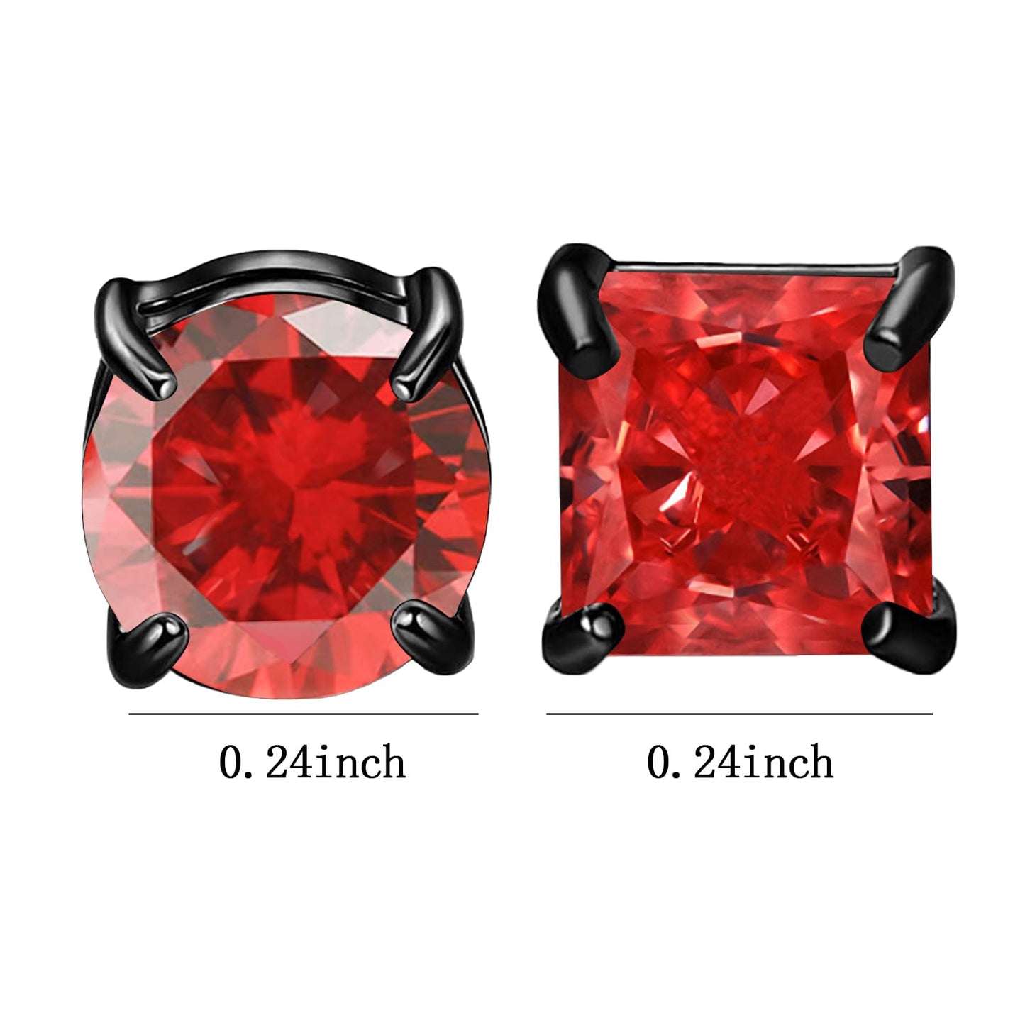 NEWITIN 6 Pairs Stainless Steel Magnetic Stud Earrings for Men Clip on Earring Magnetic Earring Unisex Non Piercing CZ Magnet Studs Diamond Earrings for Women Men