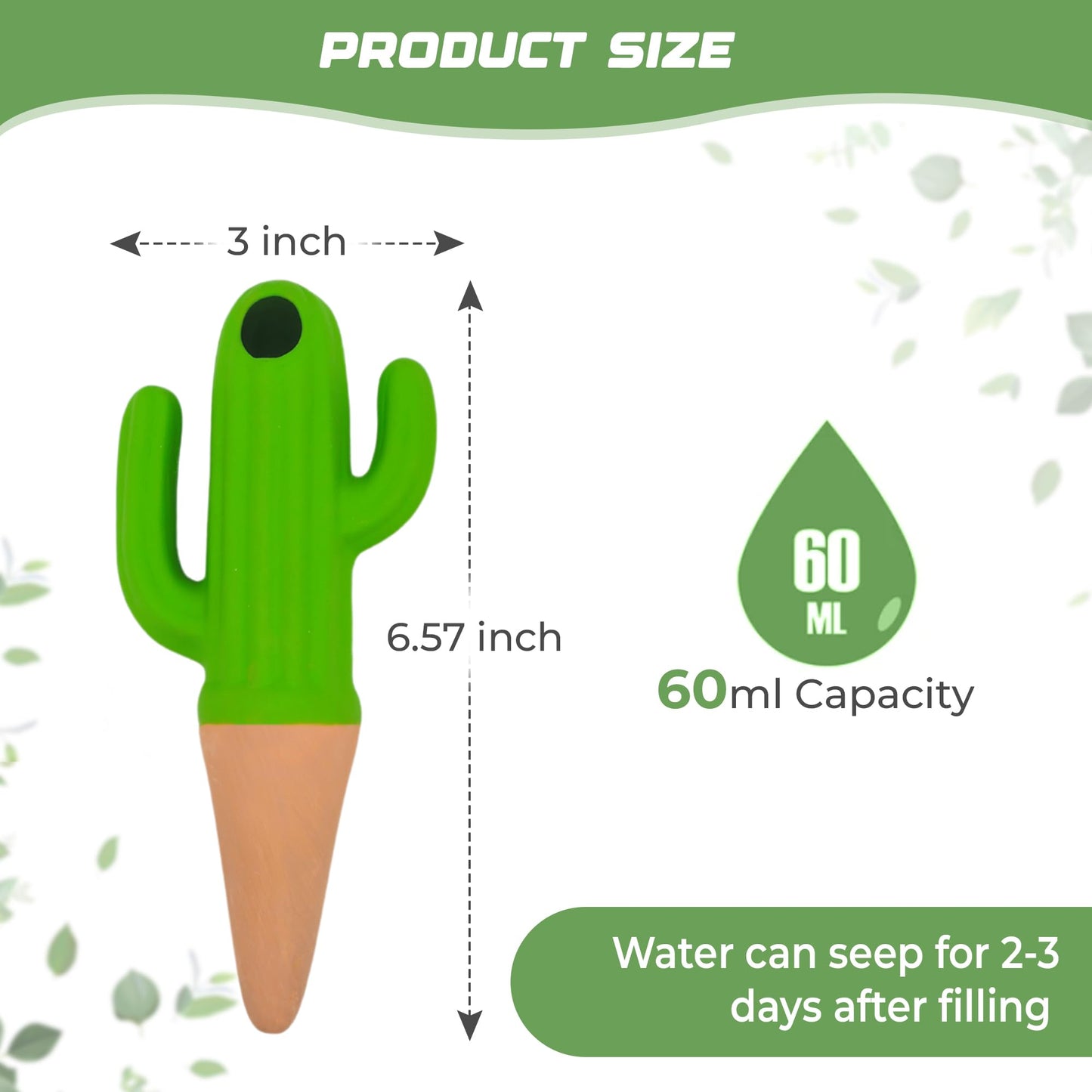 4 pcs Terra Cotta Watering Spikes Auto Terracotta Self Watering Stakes for Indoor Outdoor Small Plants Planter Insert Plant Water olla Vacation Clay Device Waterer System