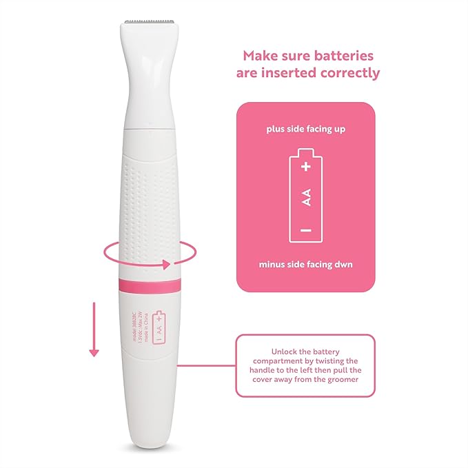Clio PALMPERFECT Pro Series Bikini Trimmer for Women - Includes Foil Shaver and Exfoliating Brush Head - Cordless Hair Removal Electric Razor
