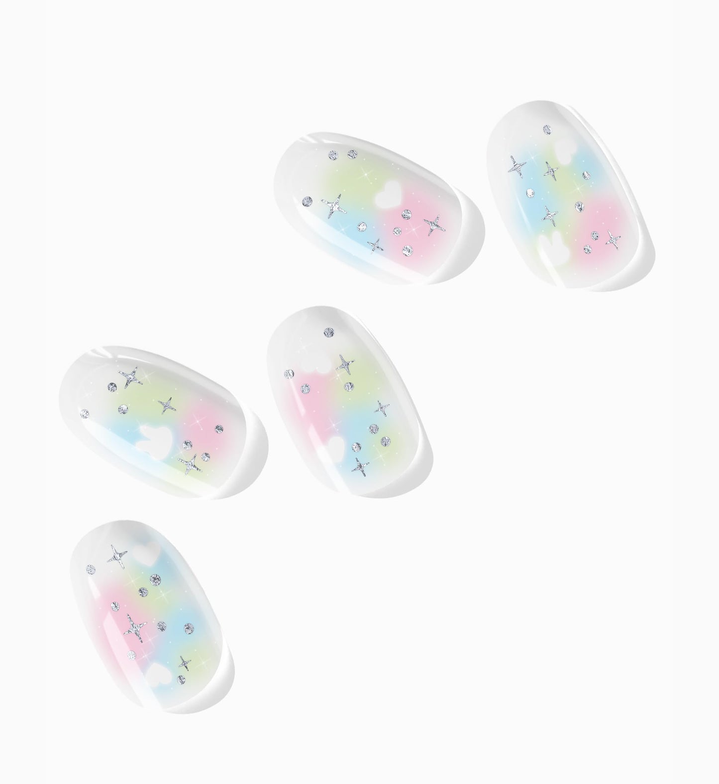 Nova Nails Semi Cured Gel Nail Strips (Cosmic Confetti)