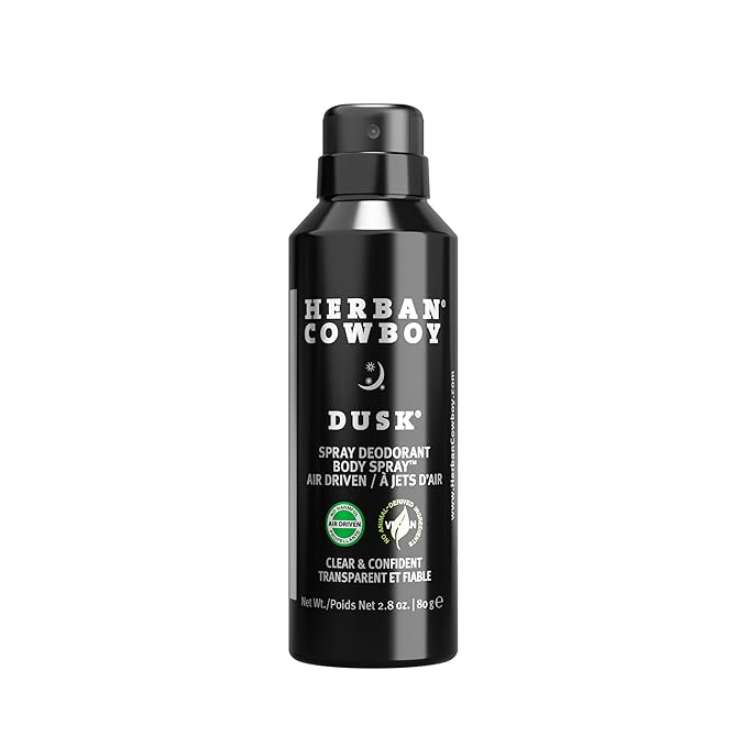 Herban Cowboy Dusk Body Spray Deodorant with Hints of Cedar, Lavendar, Lime, and Sandalwood (2.8 oz)