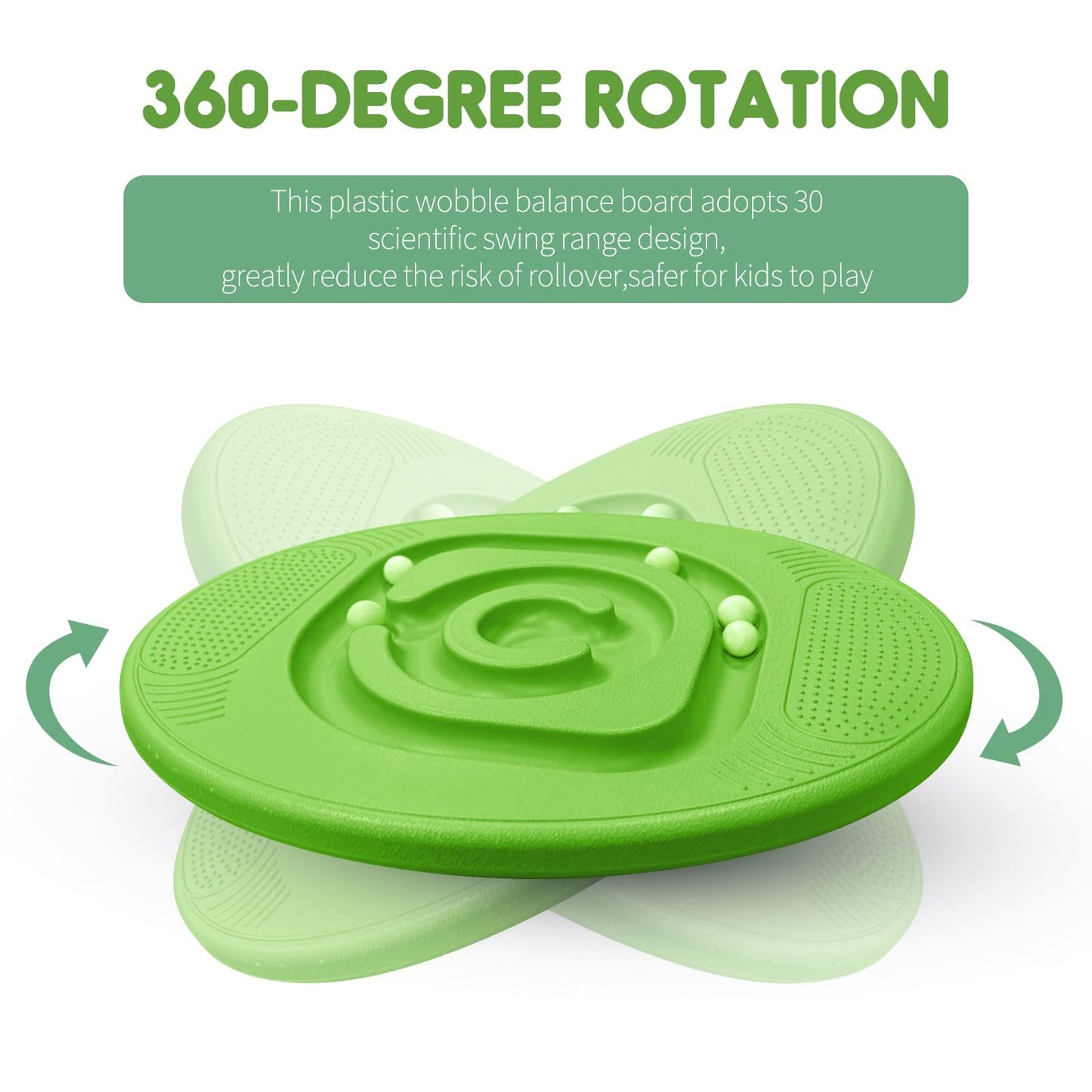 Kids Maze Balance Board - Wobble Trainer for Ski Surf Snowboard, Non-Slip Sensory Rocker Ages 3-12, Core Therapy & Skate Prep