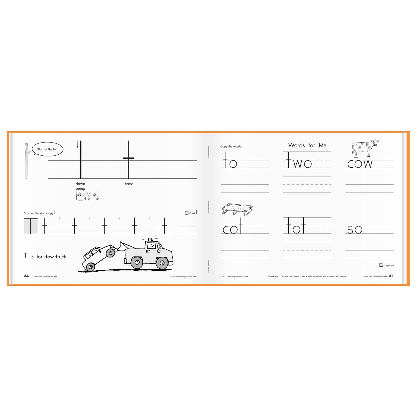 Learning Without Tears, Letters and Numbers for Me, Student Workbook, Age 5+, Kindergarten, Handwriting Practice, Writing Book, School & Home, Language Arts, Tutoring