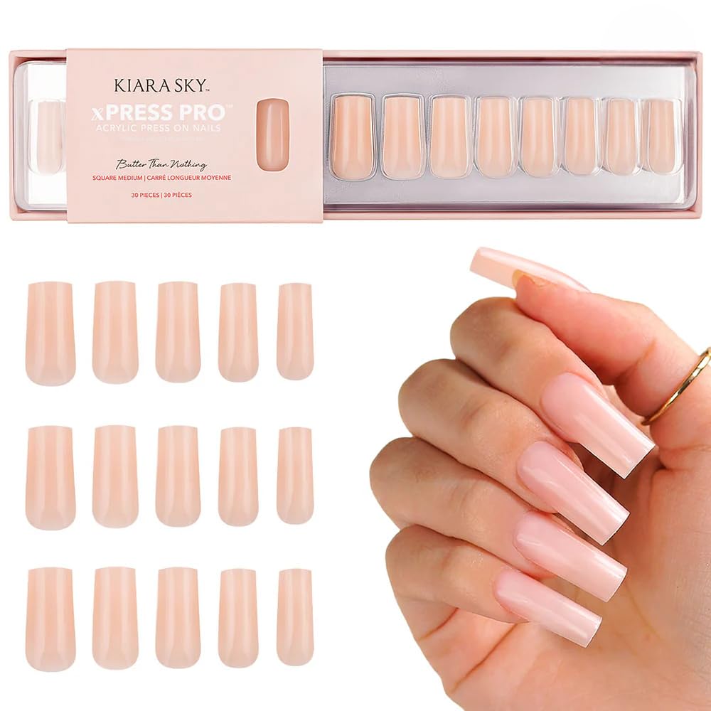 KIARA SKY 100% Acrylic Press On Nails - Chrome Press On Nails | Long-Lasting, Easy Application, Salon-Quality Instant Manicure for Nail Art DIY | 15 sizes - 30 piece Kit
