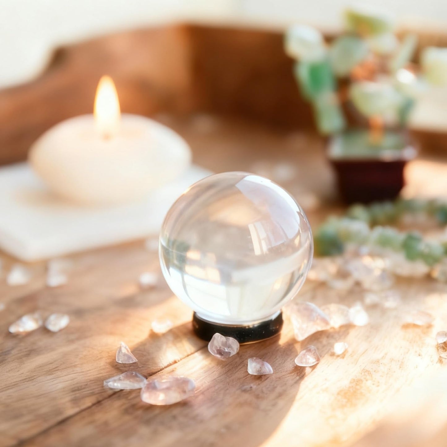 uxcell Round Crystal Sphere, 60mm / 2.4" Glass Solid Decorative Sphere Crystal Ball for Home Decor Ornament Gift Craft Feng Shui Divination Fortune Telling Fountain Decoration, Green