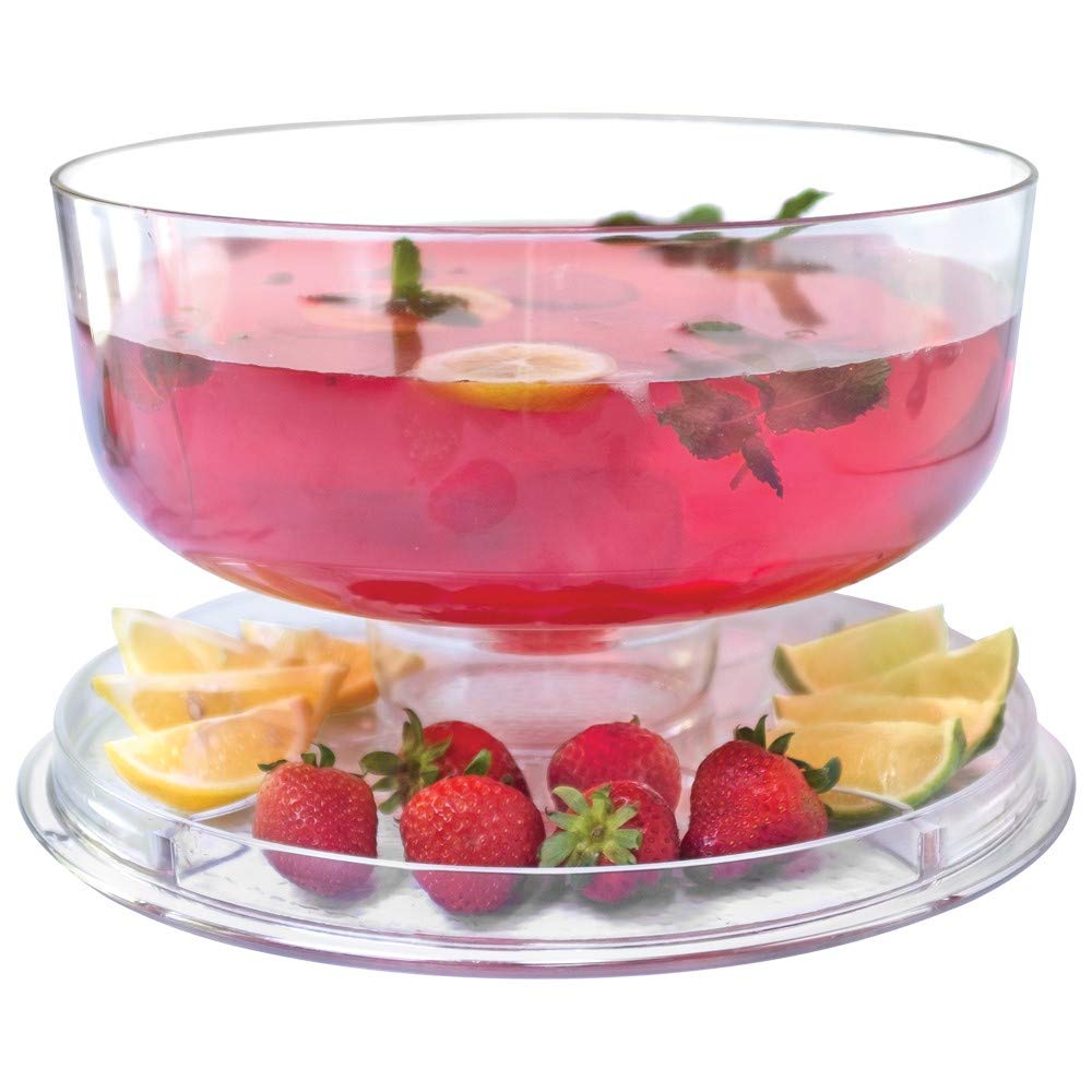 Cake Stand with Dome Cover, 6-in-1 Multi-Purpose Use, Cake Stand with Lid, Serving Platter, Punch Bowl, Desert Platter and More, BPA Free