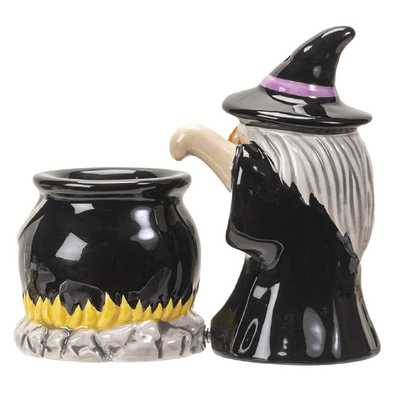 Pacific Trading Witch and Cauldron Salt and Pepper Shaker Set 2.2 Inch