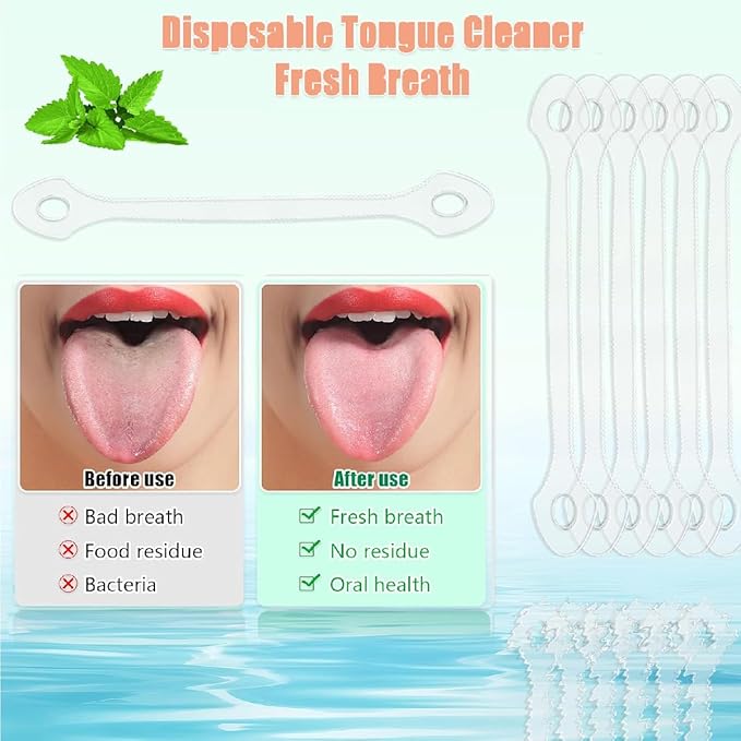 10 Count Disposable Tongue Scraper, Tongue Cleaner for Adults and Kids, Ergonomic plastic tongue scraper,Tongue Scrubber for Oral Care,Reduce Bad Breath,Promote Fresh Breath