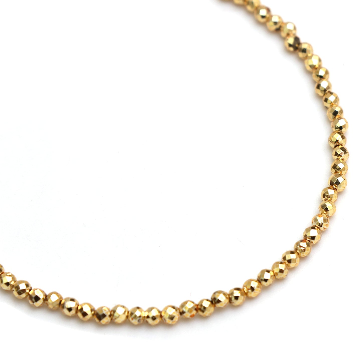 Gempires Golden Pyrite Gemstone Beaded Bracelet for Women | Dainty Natural Stone Beads 2.5 mm | Handmade Stacking Bracelet | Adjustable Minimalist Jewelry | Gold Bracelet Gift for Her