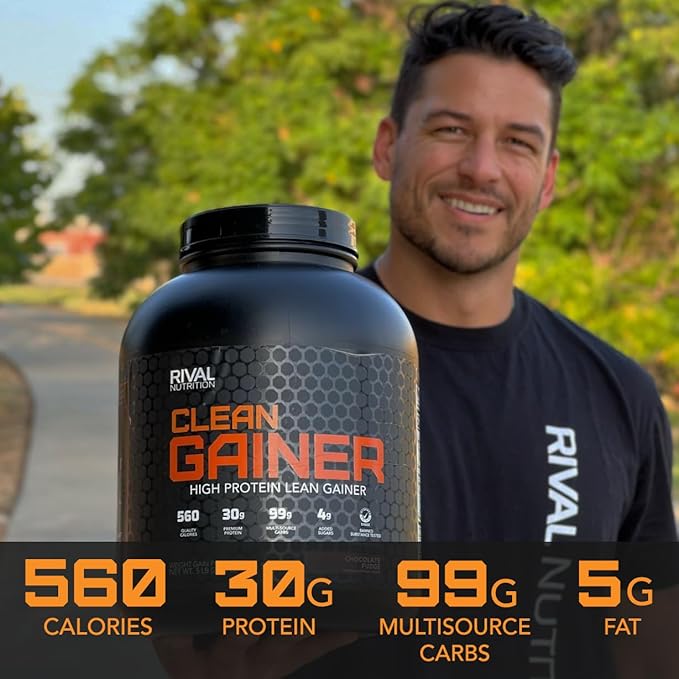 RIVAL NUTRITION Clean Gainer (Bag) Chocolate Fudge 12 lbs