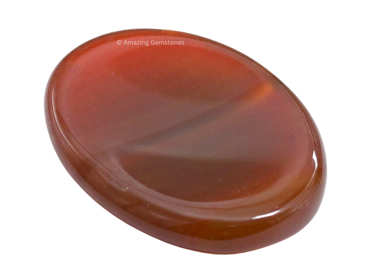 Amazing Gemstone Carnelian Onyx Worry Stone, Healing Crystals - Piedra Crystal Fidget for Gift, Meditation, Calming, Relaxation, Stress Relief
