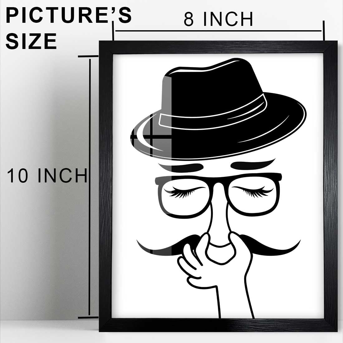 Biufo Humorous Bathroom Wall Art Poster, Bad Smell Minimalistic Canvas Print Art Decor, Bathroom Restroom Wall Decor (10L x 8W, Framed)