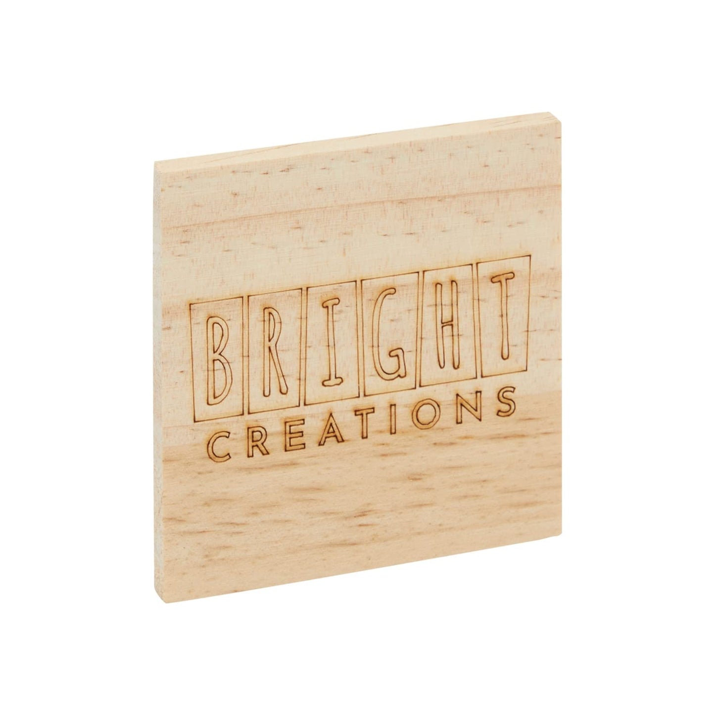 Bright Creations Unfinished Wood Squares - 3 x 3 in, 15 Pack, 1/4 in Thick - Wood Blanks for Carving, Burning & Painting