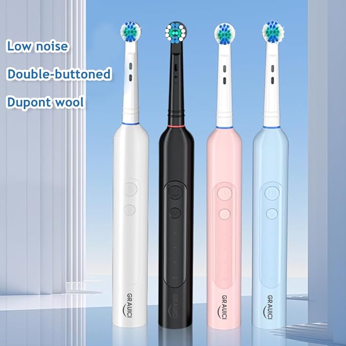 Deep Clean Rechargeable Electric Powered Toothbrush,Pressure Sensor to Protect Gums (Pink)