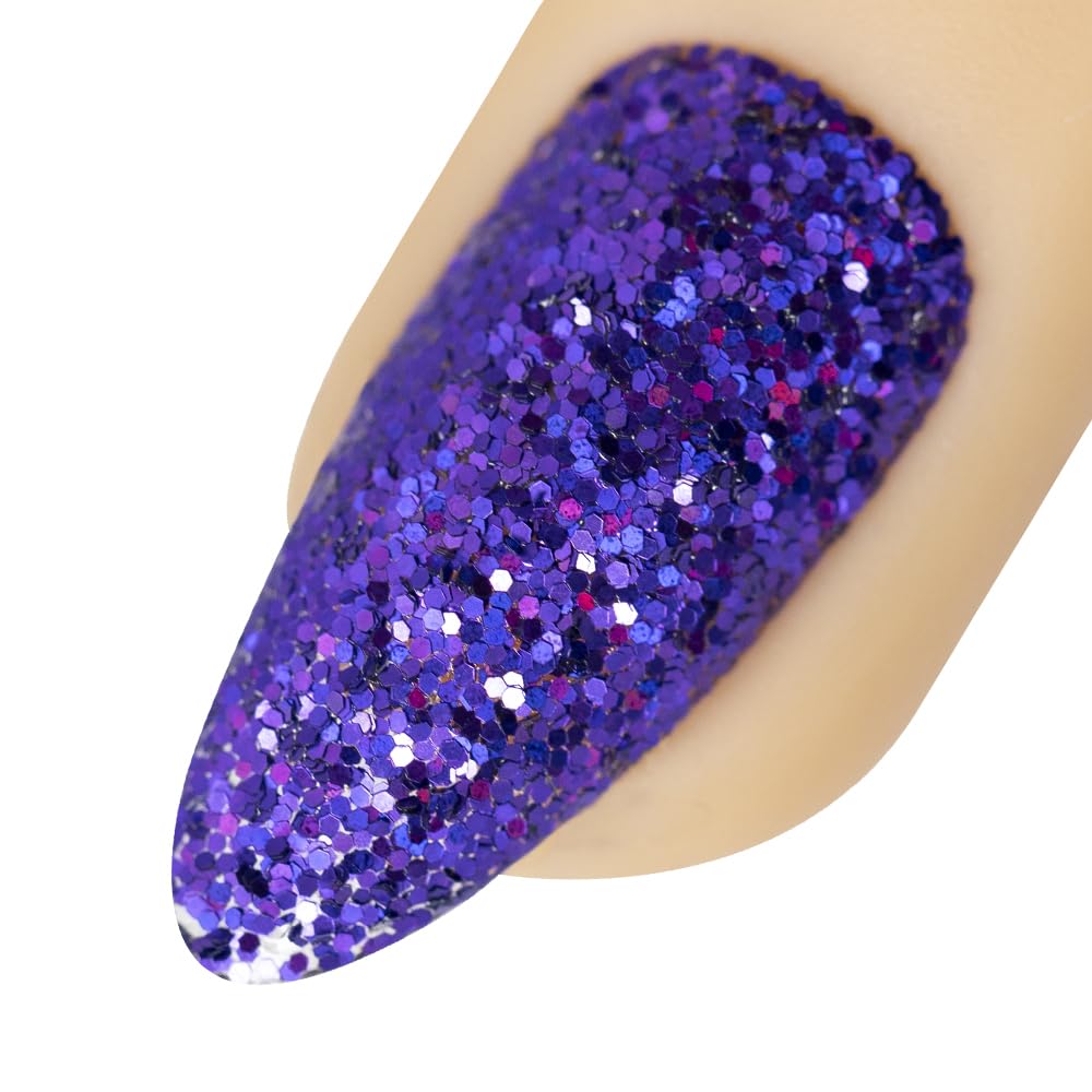 Young Nails Art Glitters - Premium Loose Nail Glitter Powder for Acrylic Nails & Gel Nails, Nail Sequins, Nail Sparkles, Nail Art Powder, Fine & Chunky Glitter, Durable, Bejeezus, 1 oz