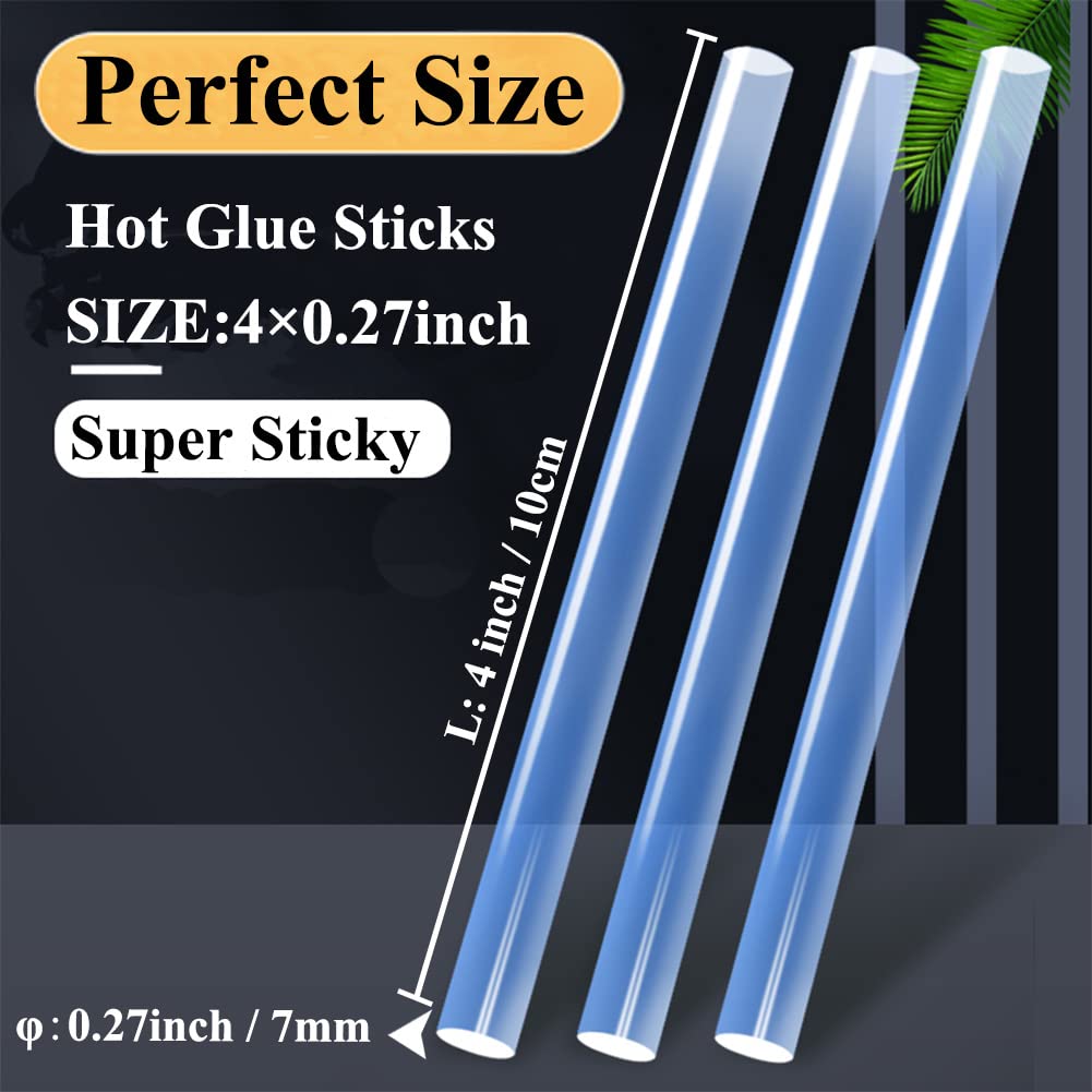 MONVICT MC-808 Hot Glue Gun Kit with Pack of 230 Mini Hot Glue Sticks, Suction Cups Stand & Anti Stick Silicone Mat, On/Off Switch Design for DIY, Crafts, Home School Project…