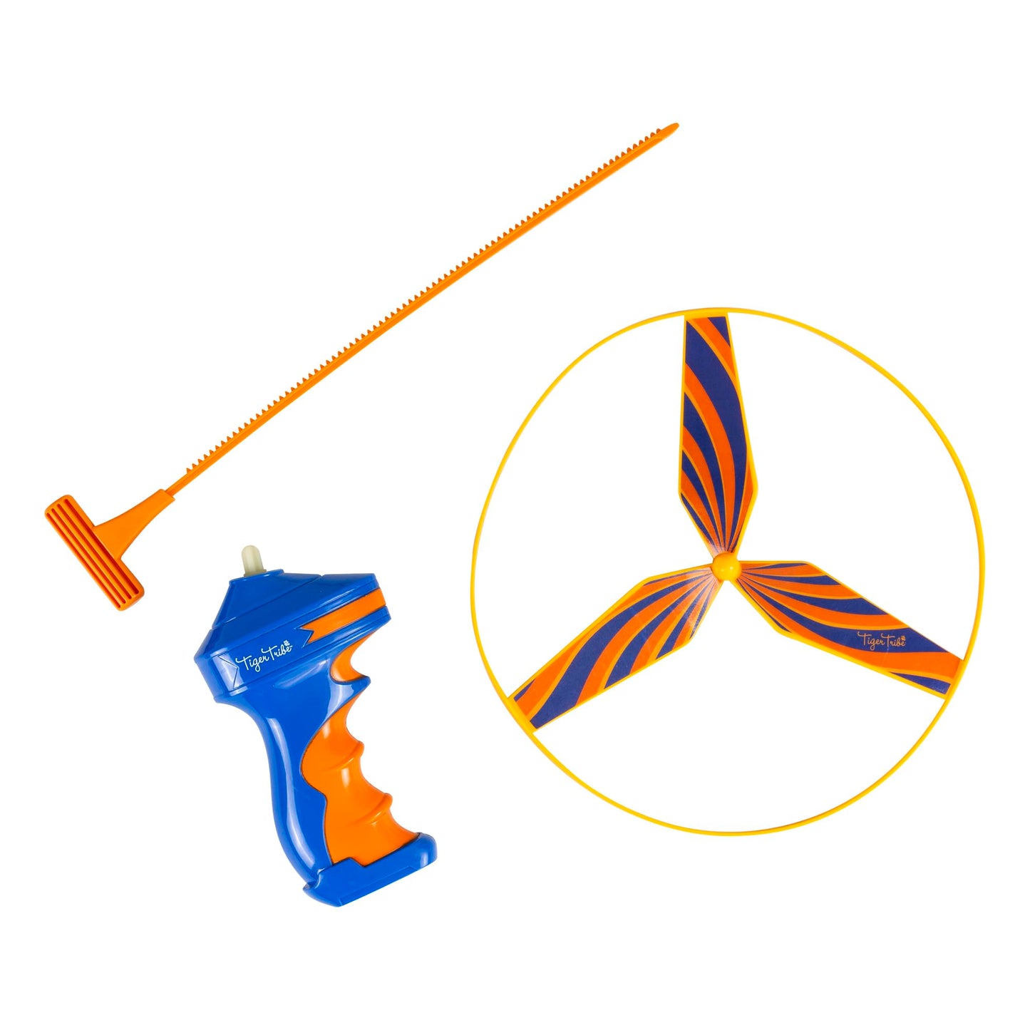 Tiger Tribe Zip Copter, Zip-Pull Action Flying Toy, Flies Up to 65' High, Soaring Propeller, Battery-Free. Outdoor Active Play, Kids Ages 5-10