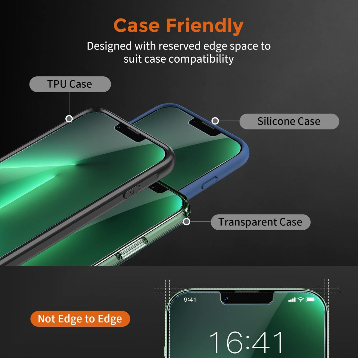 UNBREAKcable 3-Pack Screen Protector for iPhone 14 Plus/iPhone 13 Pro Max, Double Shatterproof Tempered Glass [Easy Installation] [9H Hardness] [99.99% HD Clear] [Case Friendly] for iPhone 6.7 inch