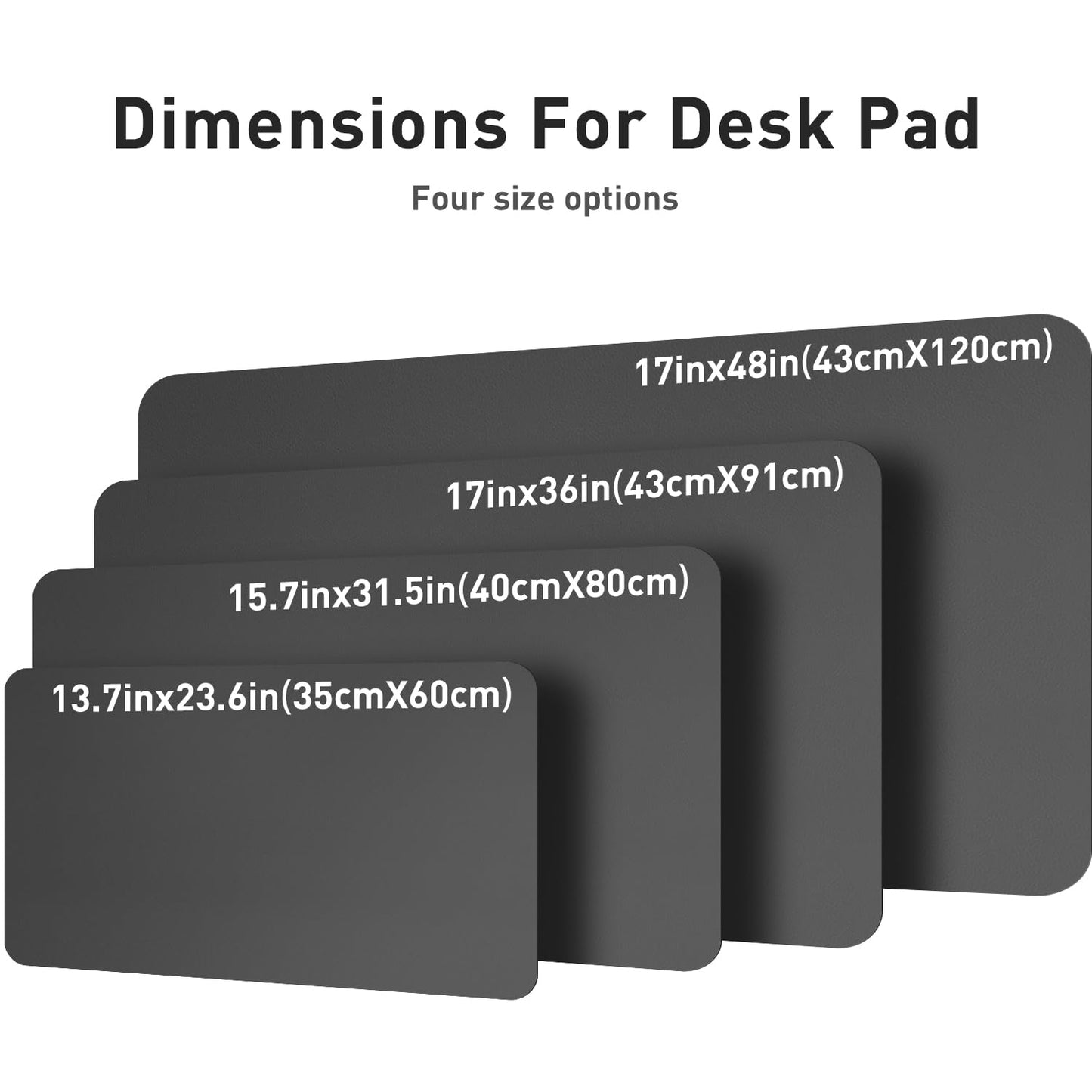 Leather Desk Pad Protector,Mouse Pad,Office Desk Mat, Non-Slip PU Leather Desk Blotter,Laptop Desk Pad,Waterproof Desk Writing Pad for Office and Home (Gray,31.5" x 15.7")