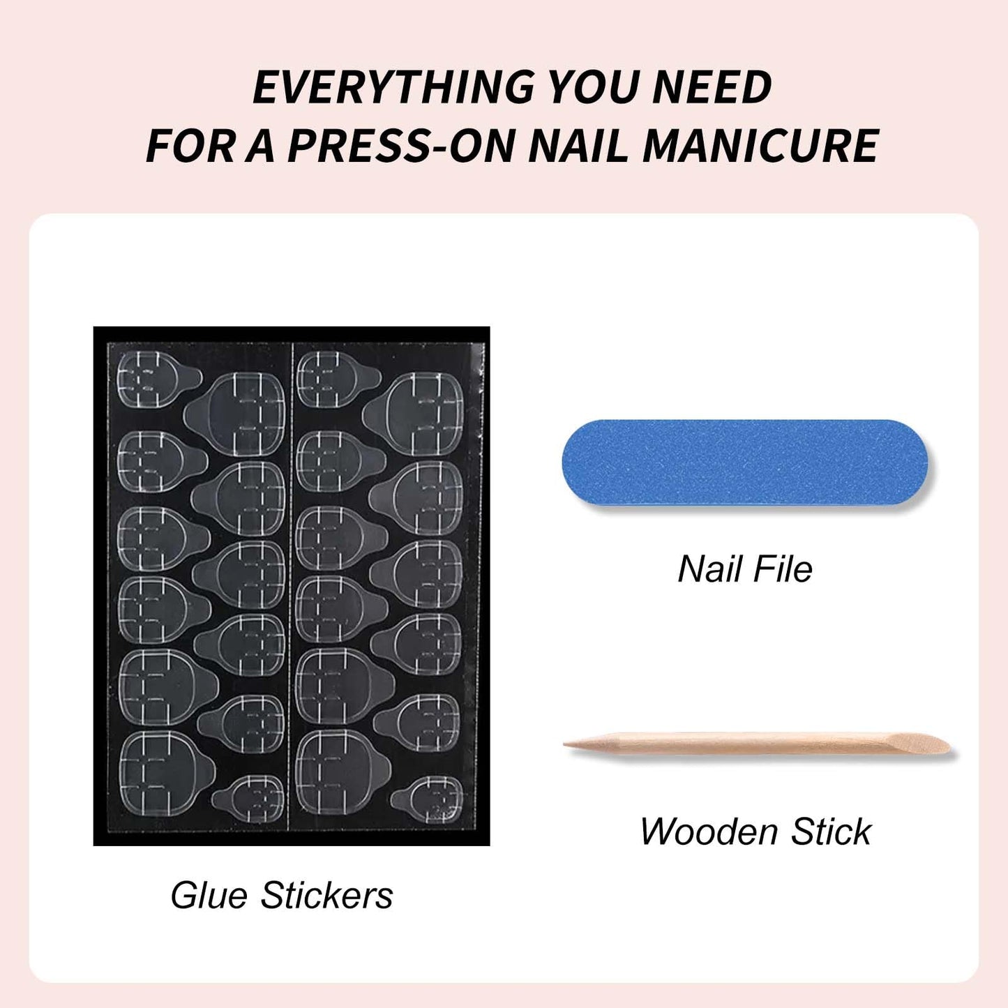 Blue Press on Nails Short Square Fake Nails Spring Summer Nails Press ons with Blue Flower & Plaid Design Full Cover Stick on Nails for Women Manicure,Artificial | Reusable | Easy Apply | 24Pcs