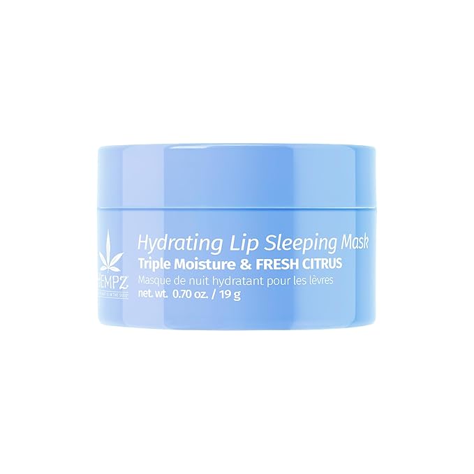 Hempz Hydrating Lip Sleeping Mask - Triple Moisture Fresh Citrus (.70 Oz.) | Overnight Hydrating Lip Balm for Dry Lips, Lip Repair, Chapped Lip Treatment & Nourishment for Women