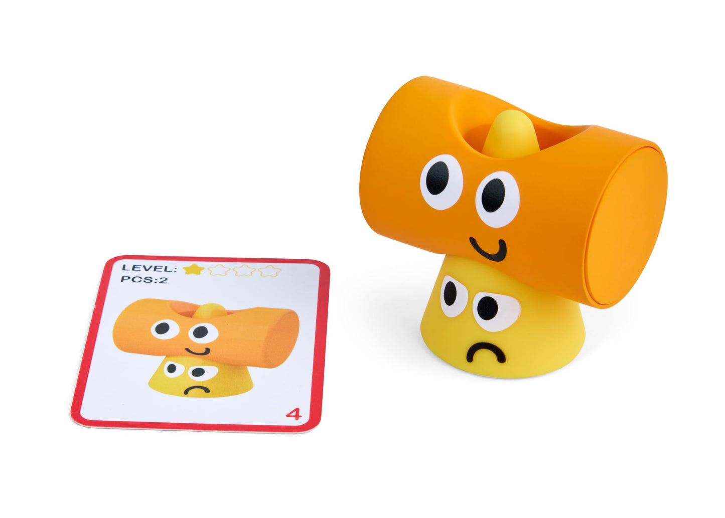 Hape Montessori Stacking Blocks - 10 Pcs Geometric Shapes & 16 Challenge Cards, Multi-Sensory STEM Toy for Toddlers 1-5, Develops Fine Motor Skills & Spatial Thinking, Silicone, Wood & Plastic