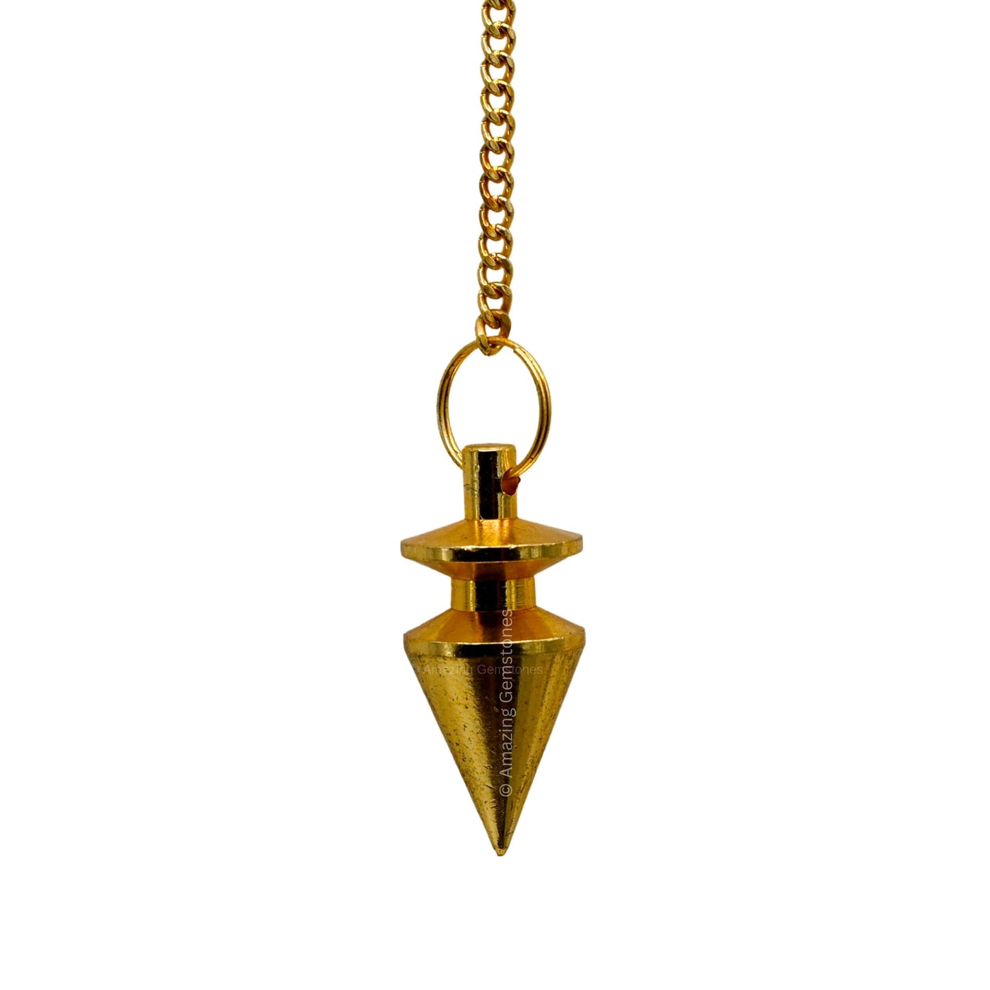 Amazing Gemstone Healing Metal Pendulums for Divination, Gold Cone Steel Copper Pendulum High Energy Pendulo de Bronce Pendulos de Mesa MP4