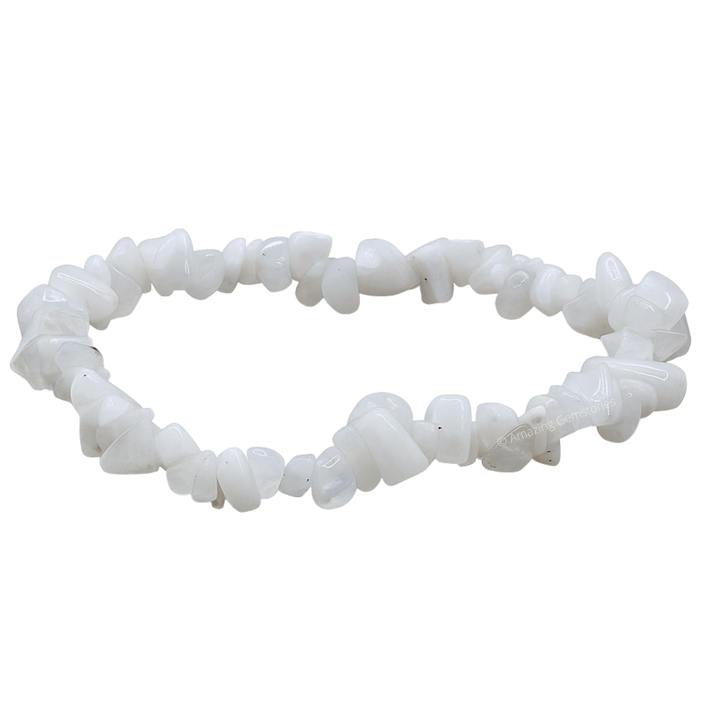 Amazing Gemstone Chips Bracelet (Rainbow Moonstone)