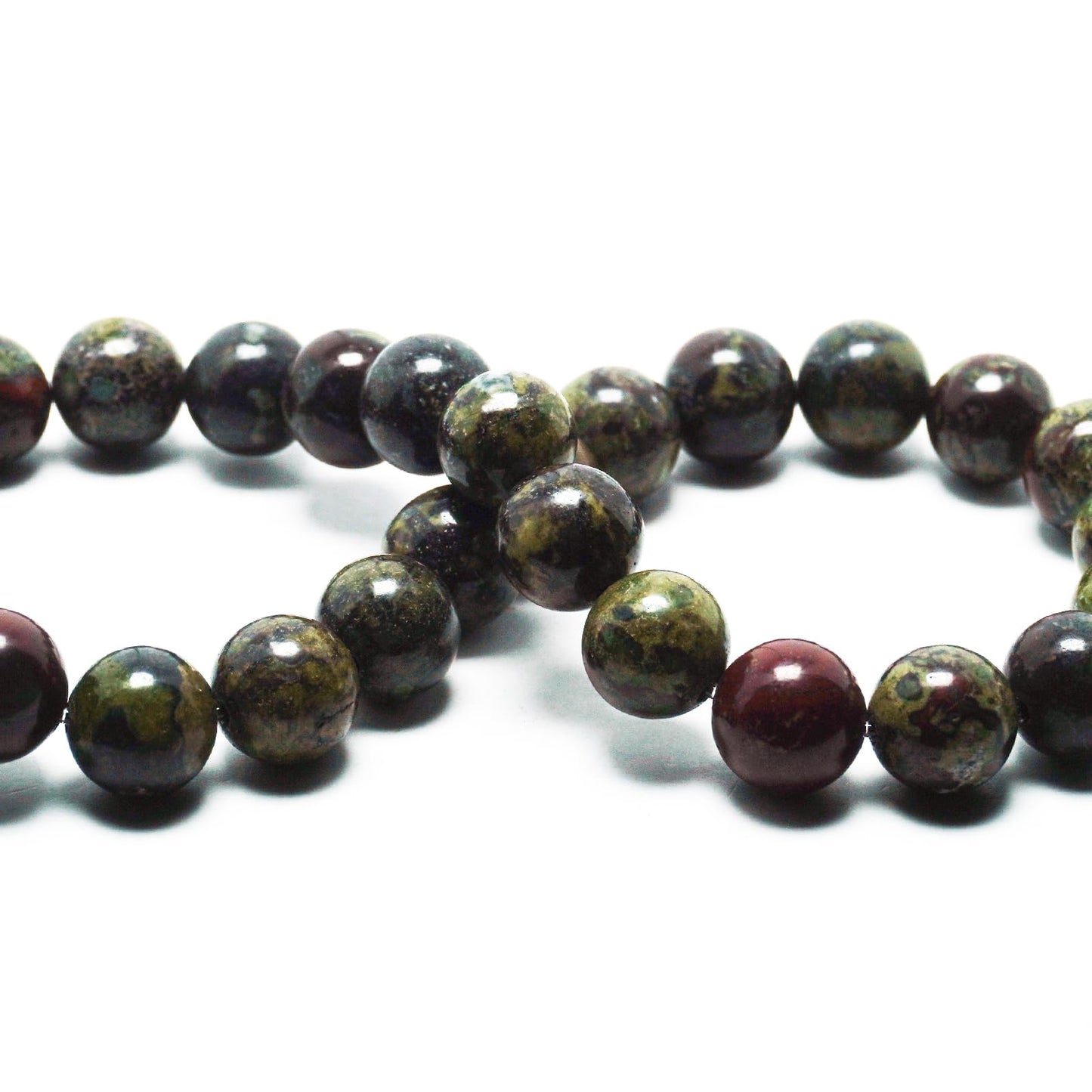DIQIO Natural Stone Beads Gemstone Beads for Jewelry Making - Dragon Blood Beads for Bracelets, 6mm Jasper Round Beads(58-60pcs, 6mm, Dragon Blood)