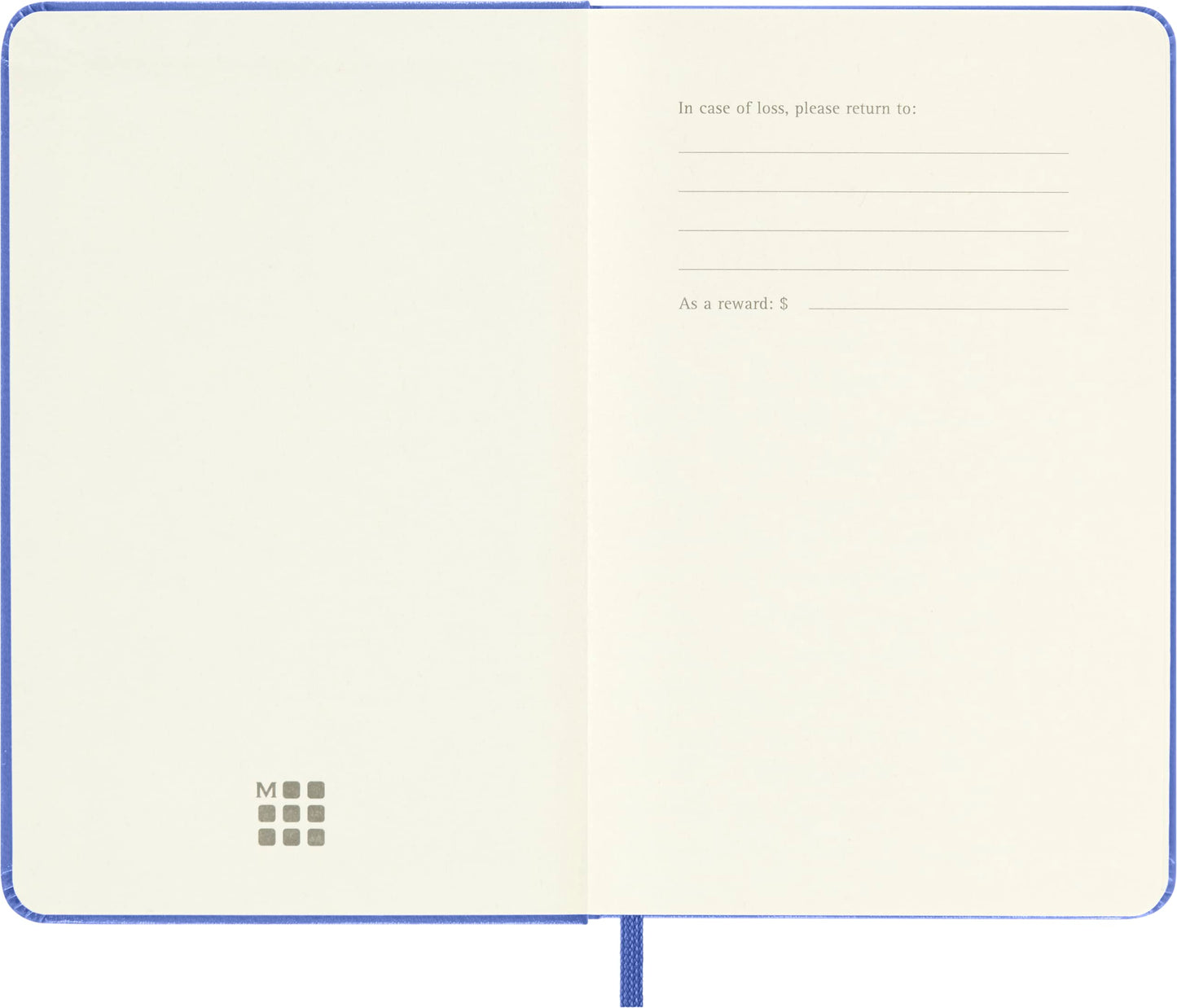 Moleskine Classic Notebook, Pocket, Plain, Hydrangea Blue, Hard Cover (3.5 x 5.5)