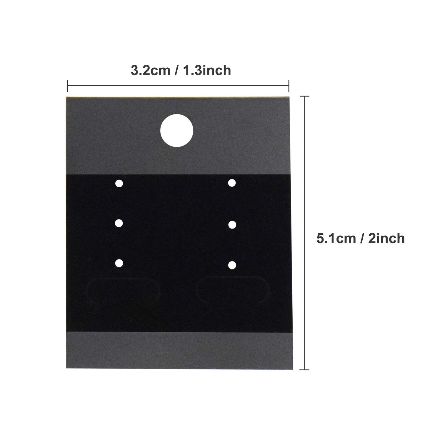 Awpeye 120 Pcs Black Velvet Earring Display Cards, Plastic Earring Card Holder for Jewelry Accessory Display 1.65 x 2 inch