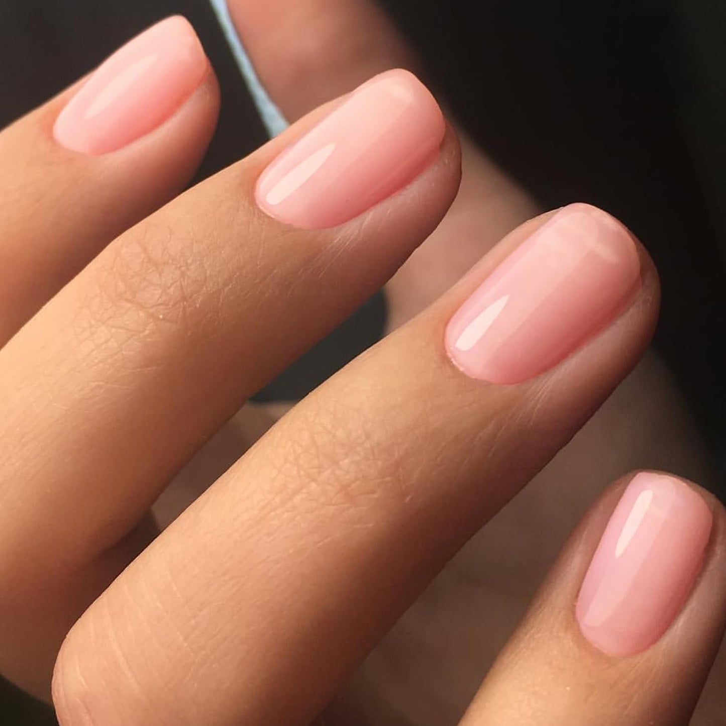 GLAMERMAID Press On Nails Extra Short Square, Jelly Soft Gel Fake Nails Round Squoval, Natural Nude Pink False Nails Tip, Hot Pink Press on Nails Medium Almond, Handmade Jelly Soft Gel Fake Nail Short