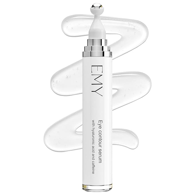 Roller Eye Serum Acid Hyaluronic Caffeine Moisturizing Plumping Massage Ball Reduces Dark Circles Bags Under Eyes Wrinkles and Fine Line Non-Greasy Suitable for Sensitive Skin