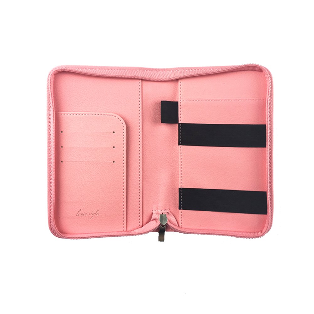 Phone Charging Passport Holder with Removable Fast Charging Power Bank that holds money, cards, phone, travel docs- RFID Blocking - Compatible with All Phones - Travel Accessories (Blush)
