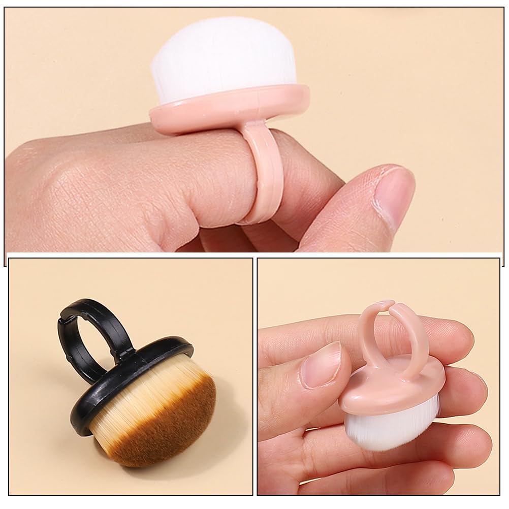 Beaupretty Nail Dust Brush Soft Bristle Fingernail Scrub Brush Short Handle Portable Manicure Tool for Cleaning and Polishing Nails