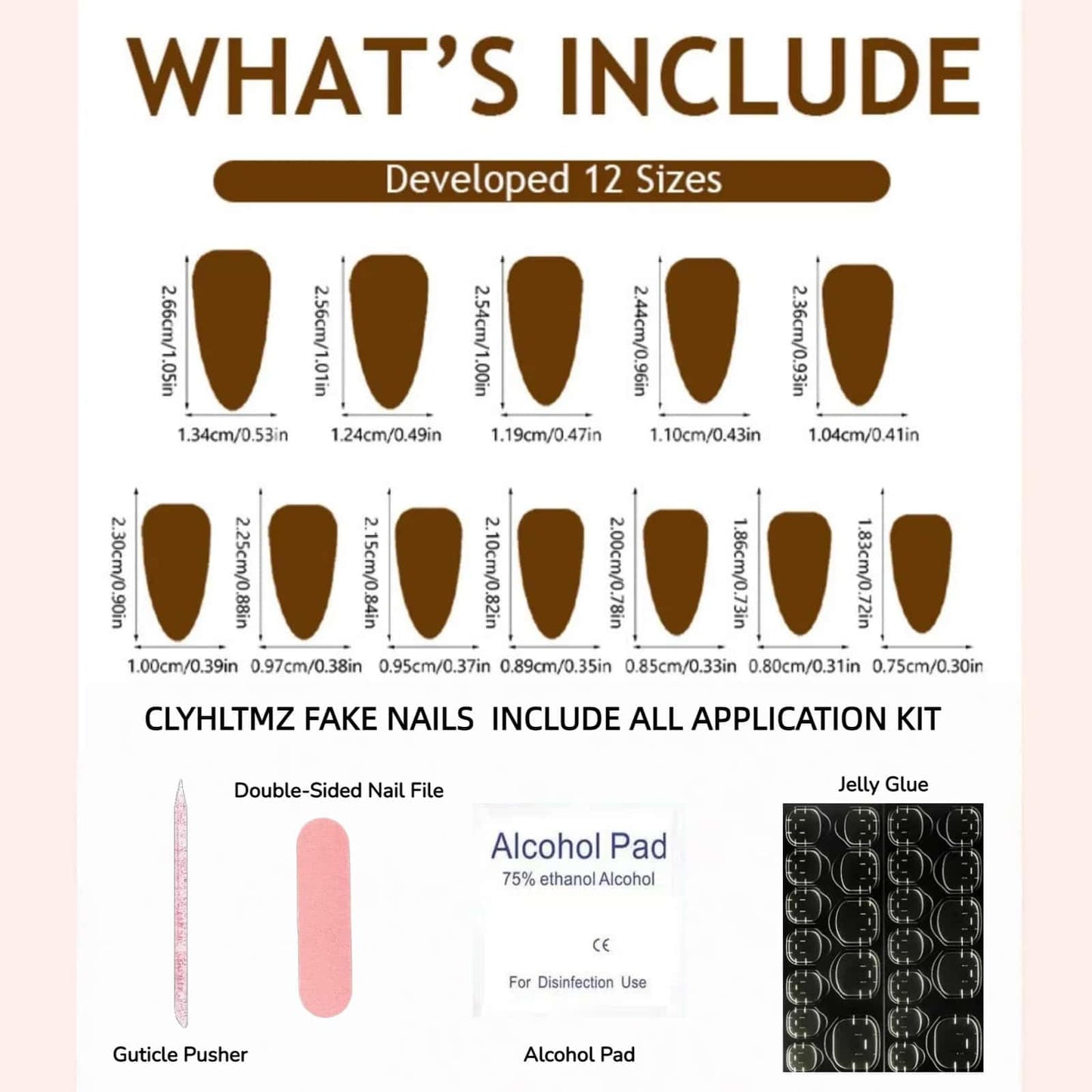 CLYHLTMZ French Tip Press On Nails, Medium Almond Fake Nails - Nude Acrylic False Nails with Leopard Print, Silver Glitter & Rhinestone Accents, Reusable Glue On Nails Kit for Women, 24PCS