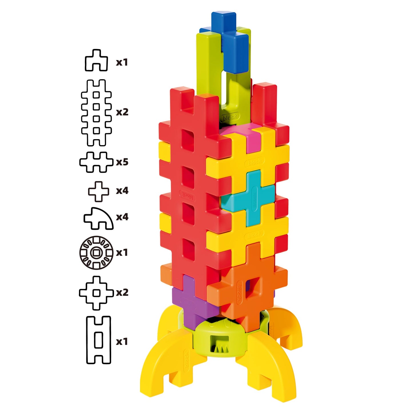 XRUFY Interlocking Building Blocks for Kids, 100+ Pcs STEAM Construction Set with Figures & Pets, Sensory Educational Toy for Preschoolers 3-8, with Building Manual & Storage Bin