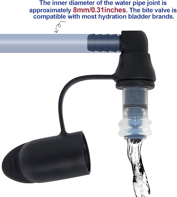 Hydration Bags Bite Valve Mouthpiece Replacement for Cross Country Bladder Bag Detachable Universal Manual Switch for Any Hydration Pack System