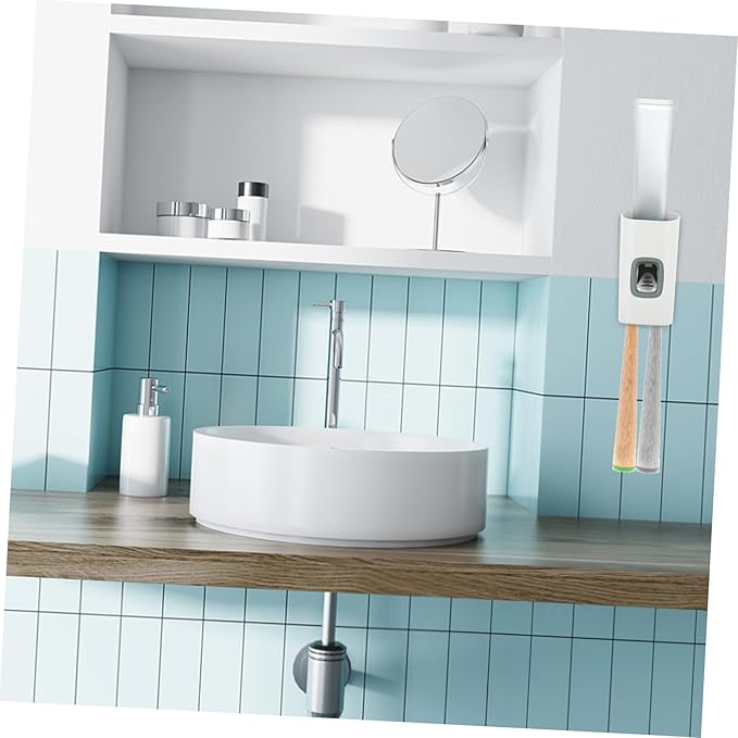 GALPADA Toothpaste Dispenser Rack Automatic Squeezer for Boys and Girls Wall-Mounted Hanging Rack Rolling Squeezer