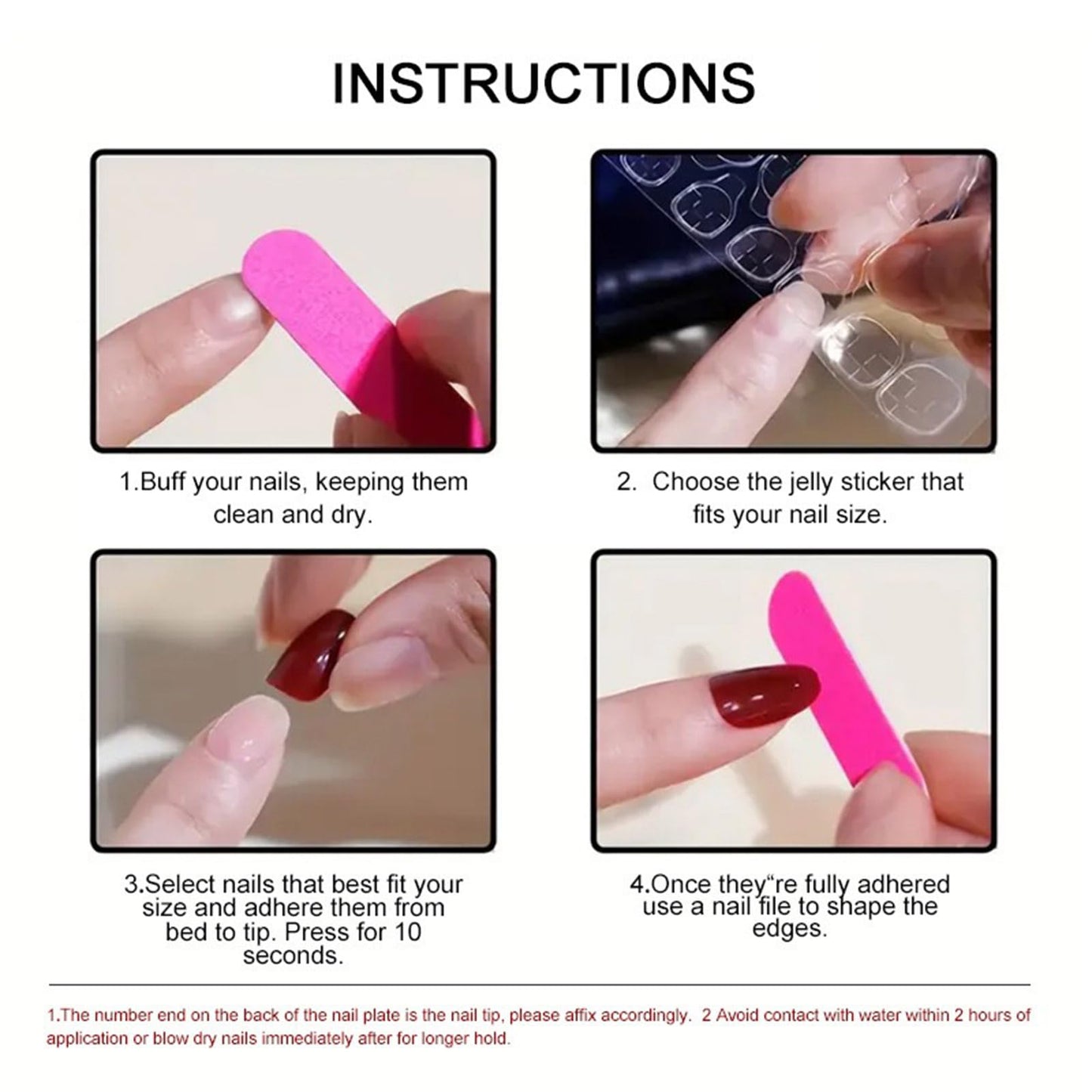 French Press on Nails Removable Almond Short Glue on Nails Rose Red Full Coverage False Nails with Designs Flower Easy to Use For Daily and Party Stick on Nails 24 Pcs