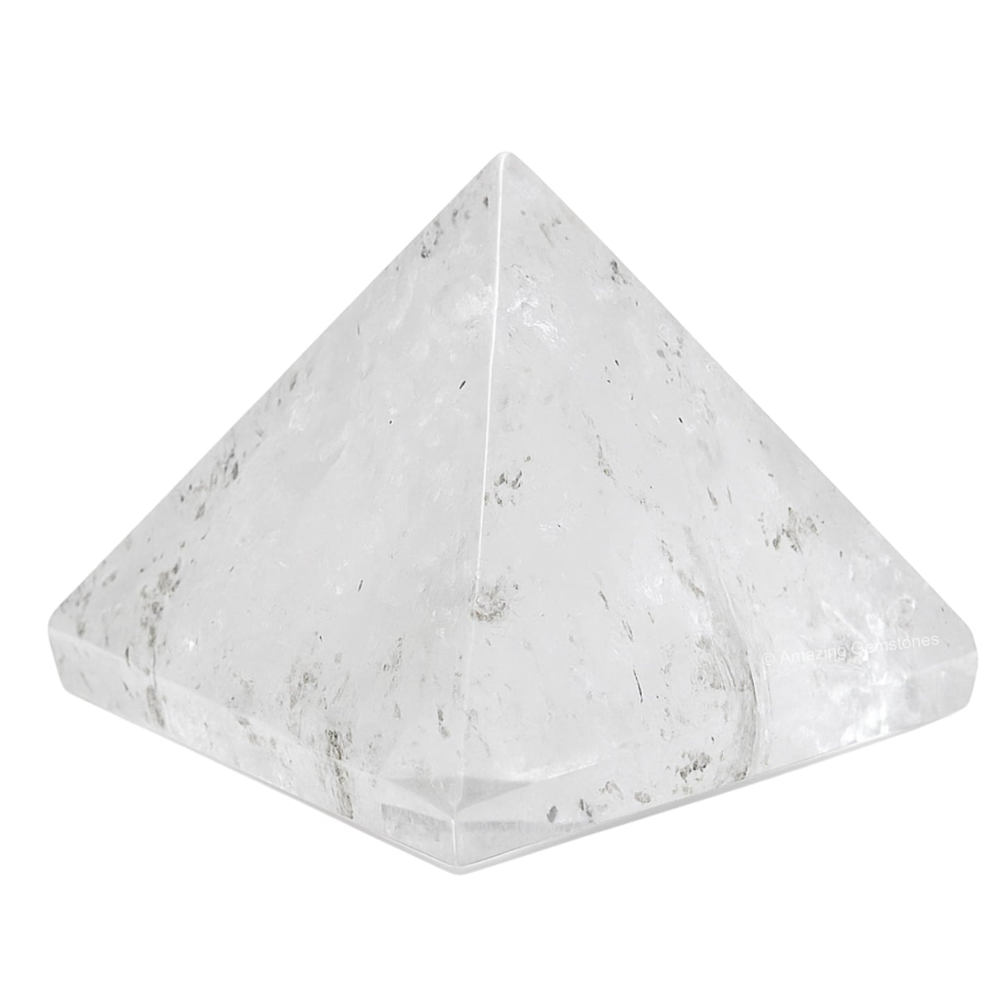 Amazing Gemstone Clear Quartz Pyramid Crystal Healing Stones - 1.5" Great Pyramid Figurine of Natural Stone Pyramid for Meditation, Reiki, Chakra Balancing and Crystal Pyramids Grid