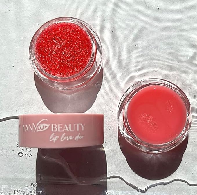 Lip Love Duo - Vegan Lip Scrub & Moisturizing Balm Set - Softening, Strawberry Flavor, All Skin Types
