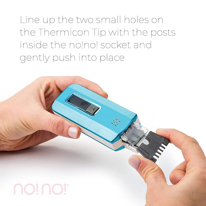no!no! Thermicon Narrow Tip Refill Pack - Hair Removal for Women - Flawless Replacement Heads Attach to Device for a Smooth Hairless Face, Underarm, & Bikini Area