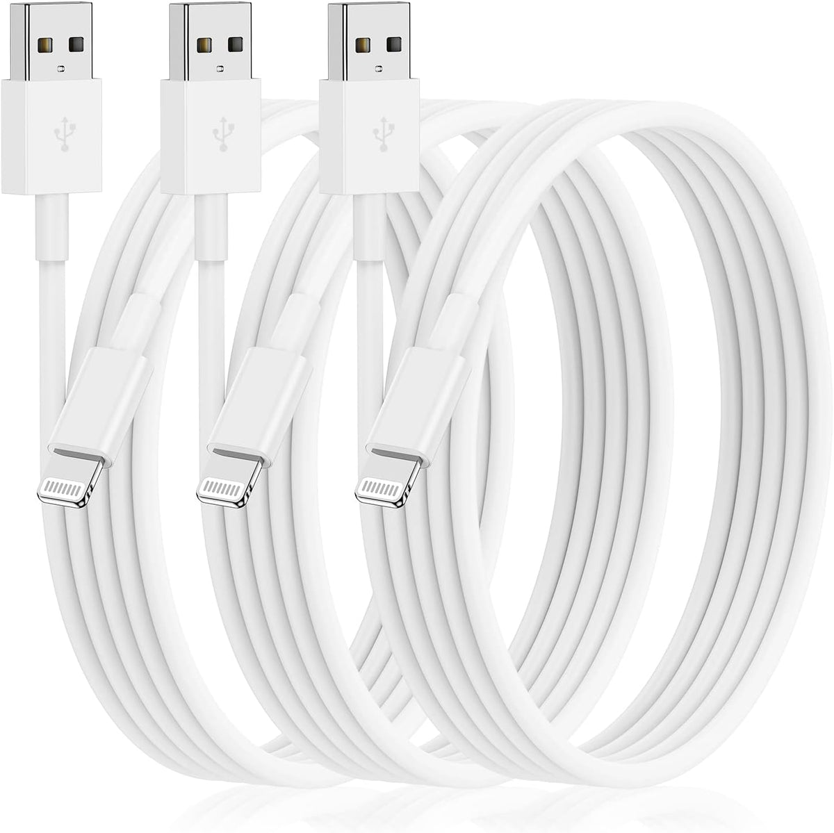 3Pack [Apple MFi Certified] Long iPhone Charging Cable 10ft-Apple Lightning to USB Cable Wire - 10 Foot iPhone USB Charger Cords for iPhone 14 13 12Pro/Pro Max XR X 8 7 6 5 Plus SE