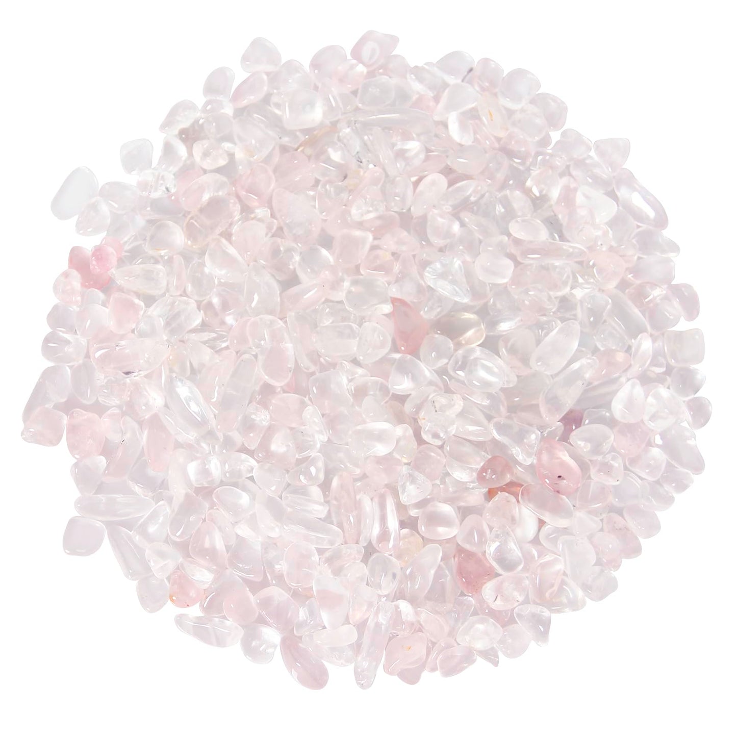 1.1lb Natural Crushed Startlight Rose Quartz Crystal Tumbled Chips-Healing Crystals Chips Bulk, Crushed Crystal Gemstones for Crafts, Beautiful Package for Gift (Startlight Rose Quartz)